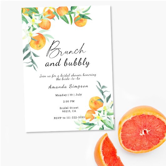 Bruiloftsbrunch met bubbels kaart