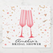 Bruiloftsbrunch met bubbels sparkling wijnetiket (Enkel label)