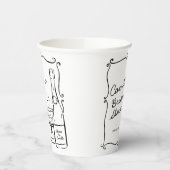 Bruiloftsbrunch met bubbels voor de bruid papieren bekers (Links)