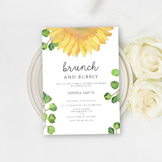 Bruiloftsbrunch met bubbels voor de bruidsmeisjes kaart