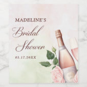 Bruiloftsbrunch met champagne bruidssalon wijn etiket (Enkel label)