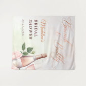 Bruiloftsbrunch met champagne bruisend bruiloftsfe wandkleed (Voorkant (horizontaal))