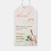 Bruiloftsbrunch met champagne cadeaulabel (Achterkant)