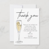 Bruiloftsbrunch met Champagne en Bruisend Cadeaubo Bedankkaart (Voorkant)