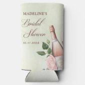 Bruiloftsbrunch met champagne en bubbels seltzer blikjeskoeler (Achterkant)