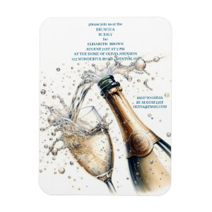 Bruiloftsbrunch met champagne magneet