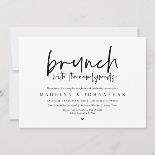 Bruiloftsbrunch met de Passen getrouwd vieren Kaart (Voorkant)