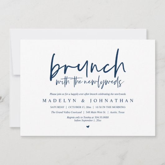 Bruiloftsbrunch met de Passen getrouwd vieren Kaart (Voorkant)