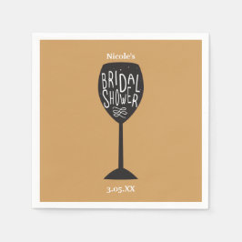 BRUILOFTSBRUNCH Wijn Glas ELKE KLEUR Servetten
