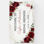 Bruiloftsbubbels bordeaux wijn roze bruidsfeest  spandoek (Verticaal)