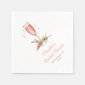 Bruiloftsbubbels Brunch Bruidsfeest Perzik Abrikoo Servet (Voorkant)