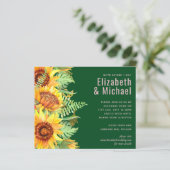 Bruiloftsbudget Rustiek Groen met Zonnebloemen (Staand voorkant)