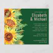 Bruiloftsbudget Rustiek Groen met Zonnebloemen (Voorkant)