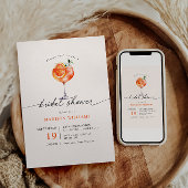 Bruiloftscocktail met kalligrafie kaart