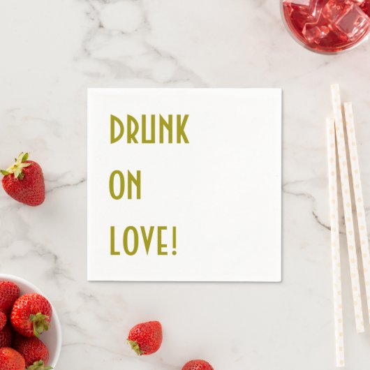 Bruiloftscocktail servet: Drink op liefde! Servetten (Insitu)