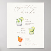 Bruiloftscocktails Poster met Signature Dranken (Voorkant)