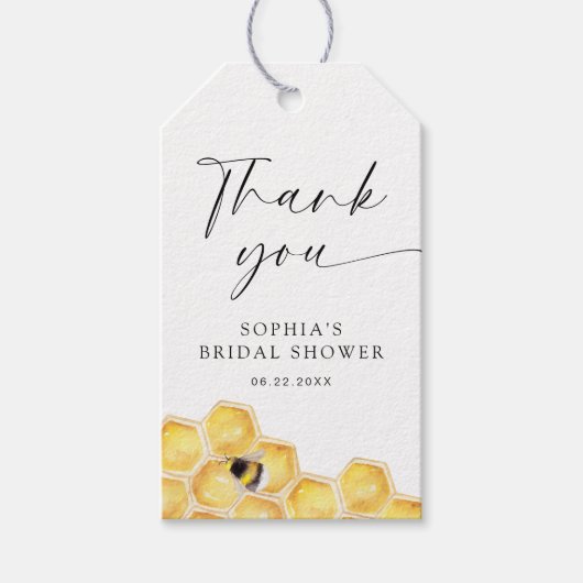 Bruiloftsdankjewel Honingbij Cadeaulabel (Voorkant)