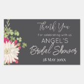 Bruiloftsdankjewel voor zomerse bloementuin rechthoekige sticker (Voorkant)