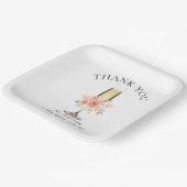 Bruiloftsdiner en Bruisende Bruiloft Dank Je 9" Vi Papieren Bordje (Gebogen)