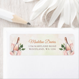 Bruiloftsdiner en bubbelwijn Champagne Bruidsborre Etiket