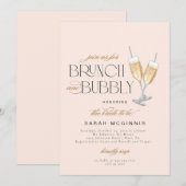 Bruiloftsdiner en Prosecco Champagne Bruiloftsshow Kaart (Voorkant / Achterkant)