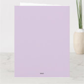 Bruiloftsdiner Lavendel Waterverf Bloemen Bedankkaart (Achterkant)