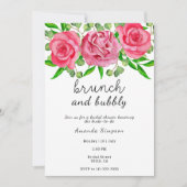 Bruiloftsdiner met bruidsshowers en bubbels kaart (Voorkant)