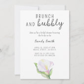 Bruiloftsdiner met bubbels bruidssalon kaart (Voorkant)