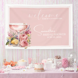 Bruiloftsdiner Petals, Pearls & Prosecco Welkom Spandoek