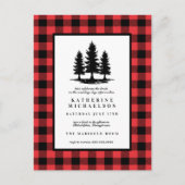 BRUILOFTSDINER | Rustic Tree Buffalo Checks Briefkaart (Voorkant)