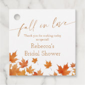 Bruiloftsdiner 'Verliefd in de herfst' Bedankjes Labels (Voorkant)