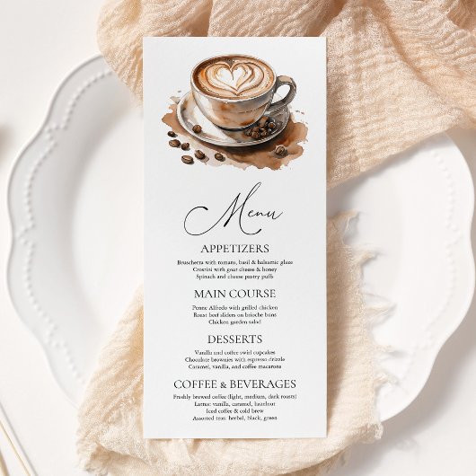 Bruiloftsdouche 'Coffee Love is Brewing' Menu