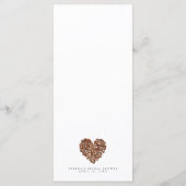 Bruiloftsdouche 'Coffee Love is Brewing' Menu (Achterkant)