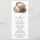 Bruiloftsdouche 'Coffee Love is Brewing' Menu (Voorkant)