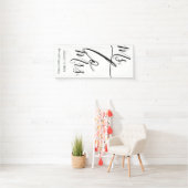 Bruiloftsdouche eenvoudig script groot spandoek (Insitu)