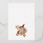 Bruiloftsdouche herfst folie uitnodiging (Achterkant)