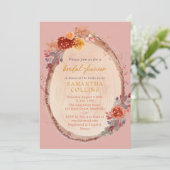 Bruiloftsdouche in rustieke herfststijl kaart (Staand voorkant)