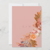 Bruiloftsdouche in rustieke herfststijl kaart (Achterkant)