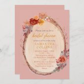 Bruiloftsdouche in rustieke herfststijl kaart (Voorkant / Achterkant)