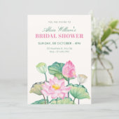 Bruiloftsdouche met bloeiende bloemen kaart (Staand voorkant)