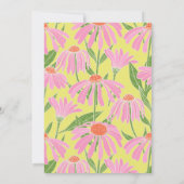 Bruiloftsdouche met bloemenvase kaart (Achterkant)