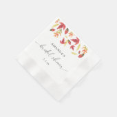 Bruiloftsdouche met vallende bladeren servet (Hoek)