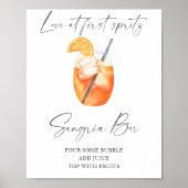 Bruiloftsdouche - sangriabar poster (Voorkant)