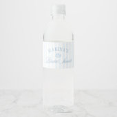 Bruiloftsdouche Schelp Thema Waterfles Etiket (Voorkant)