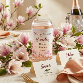 Bruiloftsdouche van Liefde en Geluk Magnolia Blikvorm Glas