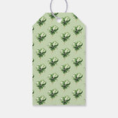 Bruiloftsdouche Waterverf Gouden Sleutel & Klaver Cadeaulabel (Achterkant)