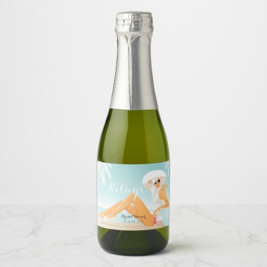 Bruiloftsetiket voor mousserende wijn sparkling wijnetiket (Voorkant)