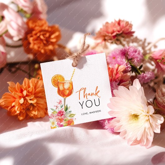 Bruiloftsetiquette 'Love at First Spritz' Bedankjes Labels