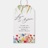 Bruiloftsfavor met wilde bloemen cadeaulabel (Voorkant)