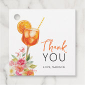 Bruiloftsfavorietags 'Liefde Op Het Eerste Spritz' Bedankjes Labels (Voorkant)